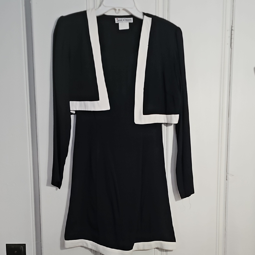 Vintage Navy and White Dress